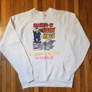 Vintage 80s Screen Stars Sweatshirt Funny Humor Print Made In The USA Size Large